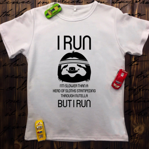Чоловіча футболка з принтом - I run