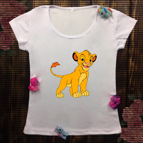 Жіноча футболка з принтом - Король лев