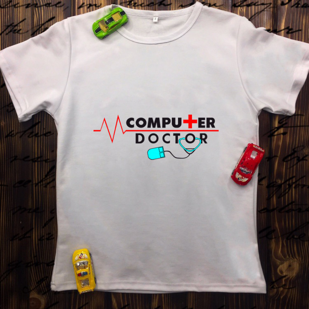 Чоловіча футболка з принтом - Computer doctor