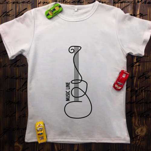 Чоловіча футболка з принтом - Music line