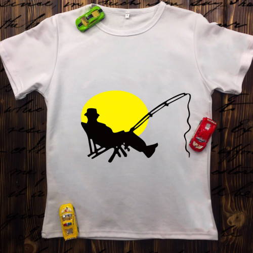 Чоловіча футболка з принтом - Риболовля