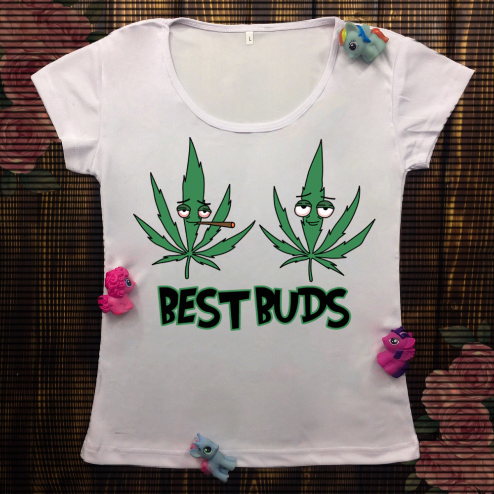 Жіноча футболка з принтом - Best Buds