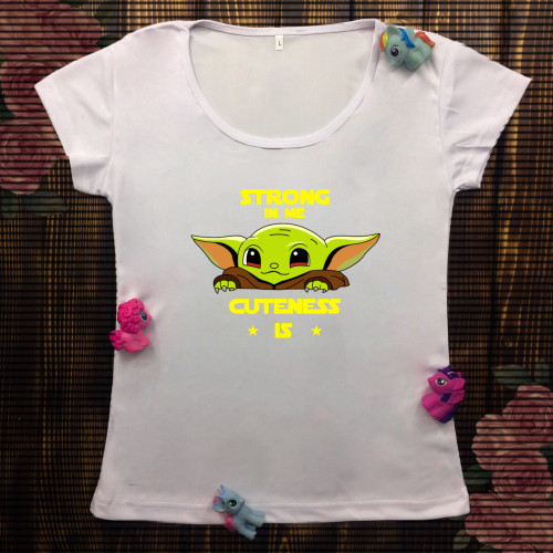 Жіноча футболка з принтом - Малюк Йода