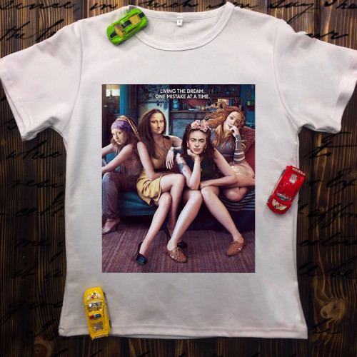 Чоловіча футболка з принтом - Мона Ліза з подружками