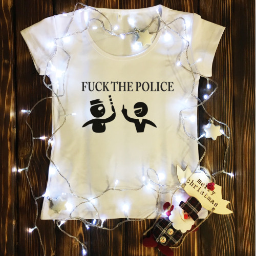 Жіноча футболка з принтом - Fuck the Police