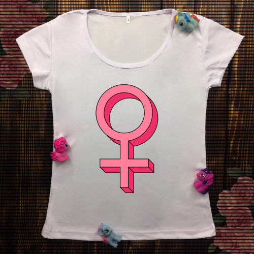 Жіноча футболка з принтом - Зеркало венери
