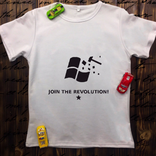 Чоловіча футболка з принтом - Join the revolution