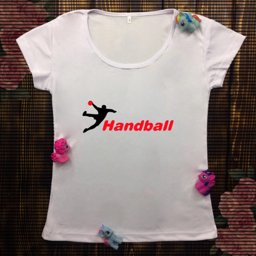 Жіноча футболка з принтом - Гандбол