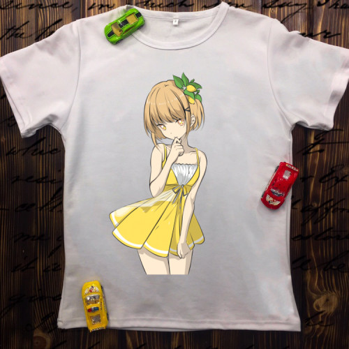Чоловіча футболка з принтом - Girl with lemons