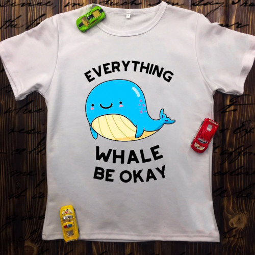 Чоловіча футболка з принтом - Everything whale be okay