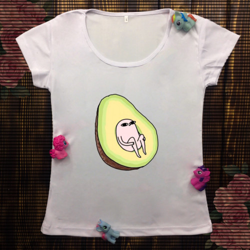 Жіноча футболка з принтом - Авокадо- Мемас
