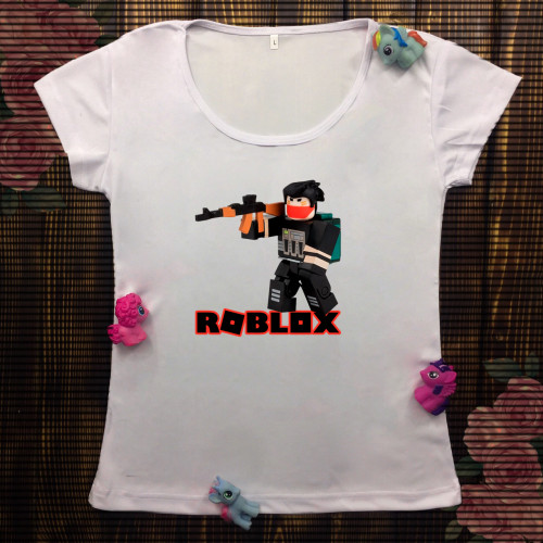 Жіноча футболка з принтом - Roblox Sniper