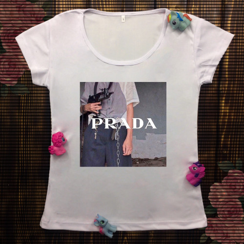 Жіноча футболка з принтом - Prada