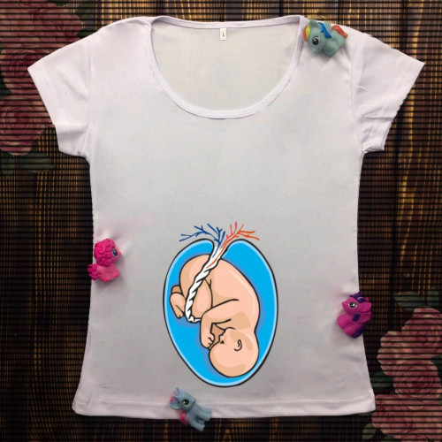 Жіноча футболка з принтом - Утроба 