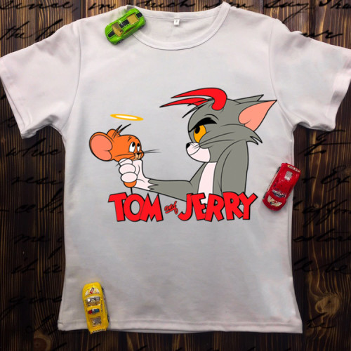 Чоловіча футболка з принтом - Том і Джері