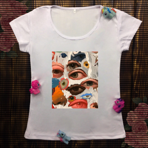 Жіноча футболка з принтом - Очі