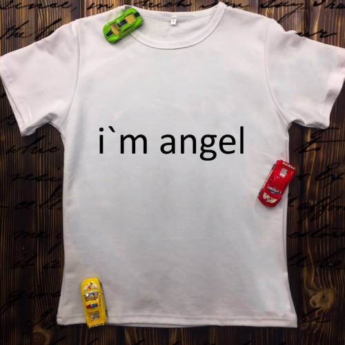 Чоловіча футболка з принтом - i`m angel