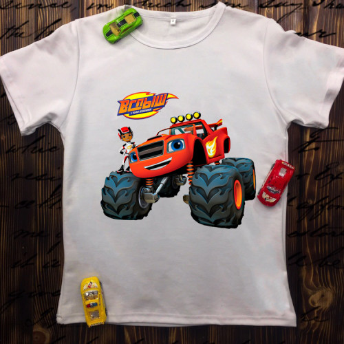Дитяча футболка з принтом - Машина