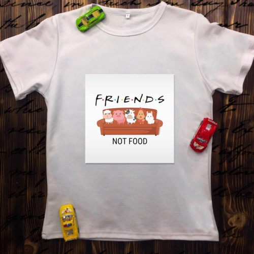 Чоловіча футболка з принтом - Friends not food