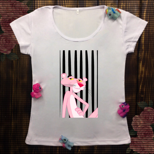 Жіноча футболка з принтом - Рожева пантера