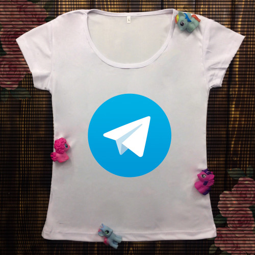Жіноча футболка з принтом - Телеграм
