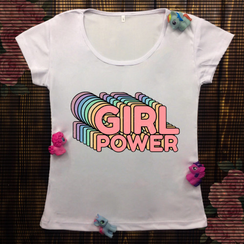 Жіноча футболка з принтом - Rainbow Girl Power