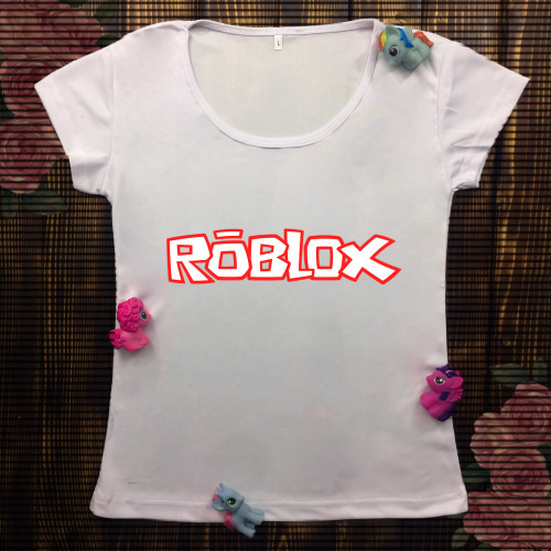 Жіноча футболка з принтом - Roblox Лого