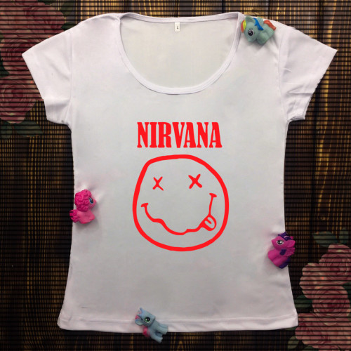 Жіноча футболка з принтом - Нірвана