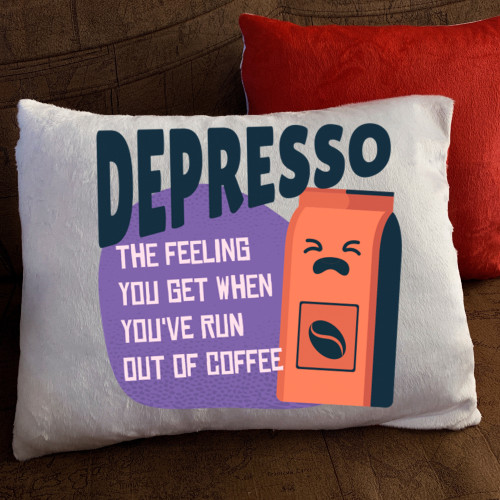 Подушка з принтом - Depresso