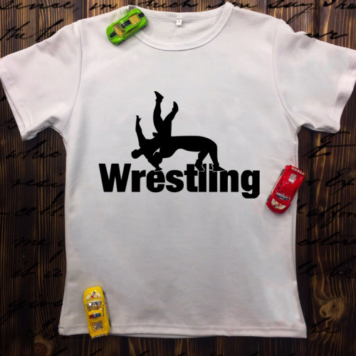 Чоловіча футболка з принтом - Wrestling