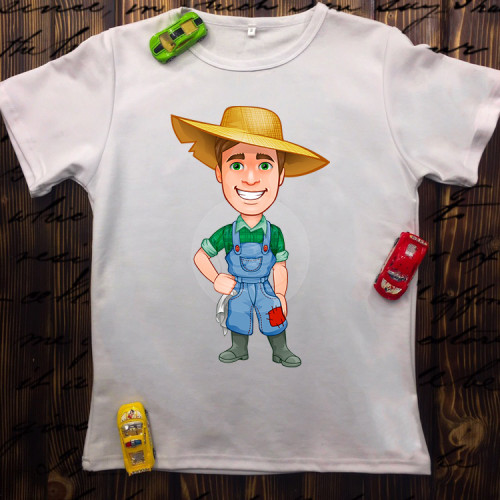 Чоловіча футболка з принтом - Фермер