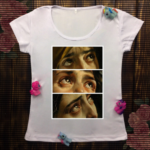 Жіноча футболка з принтом - Очі мучеників