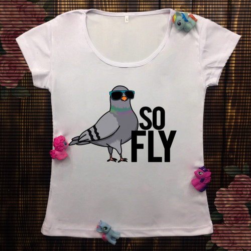 Жіноча футболка з принтом - So fly