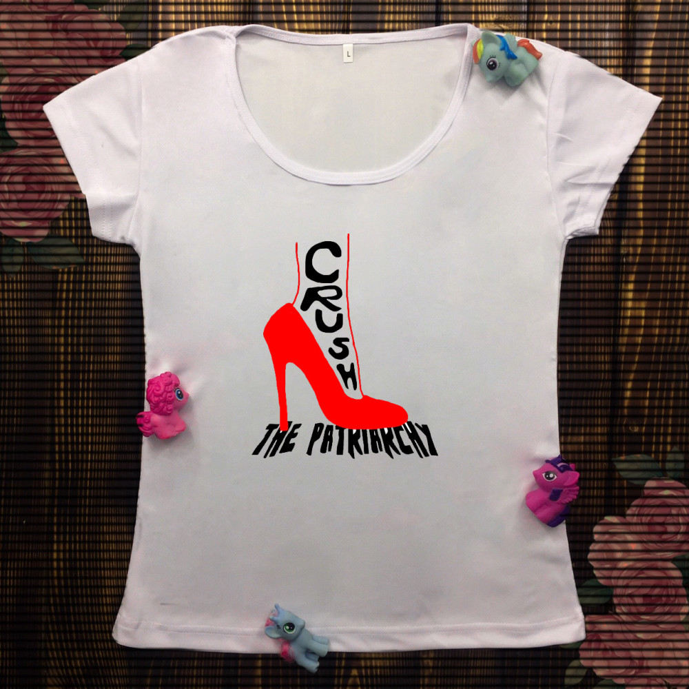 Жіноча футболка з принтом - Crush the patriarchy