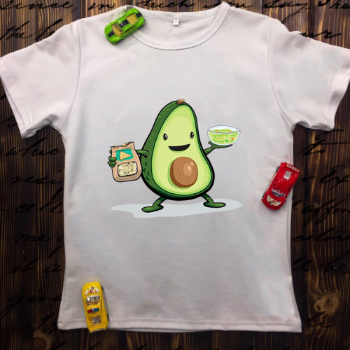 Чоловіча футболка з принтом - Авокадо їсть