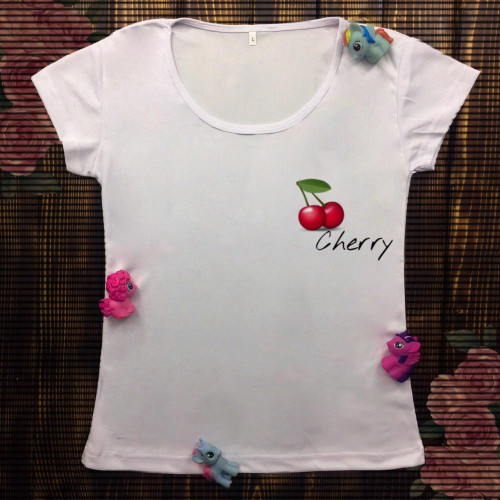 Жіноча футболка з принтом - Cherry