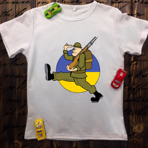 Чоловіча футболка з принтом - Український солдат