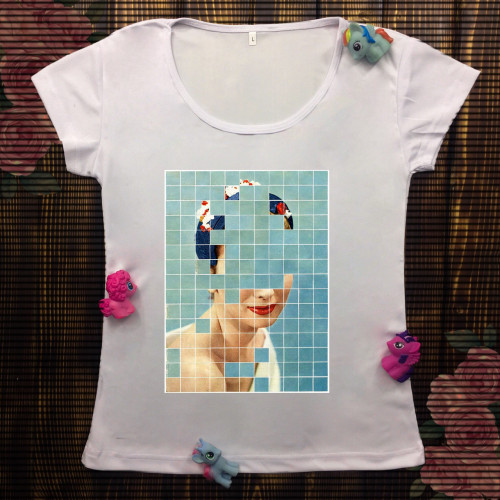 Жіноча футболка з принтом - Мозаїка