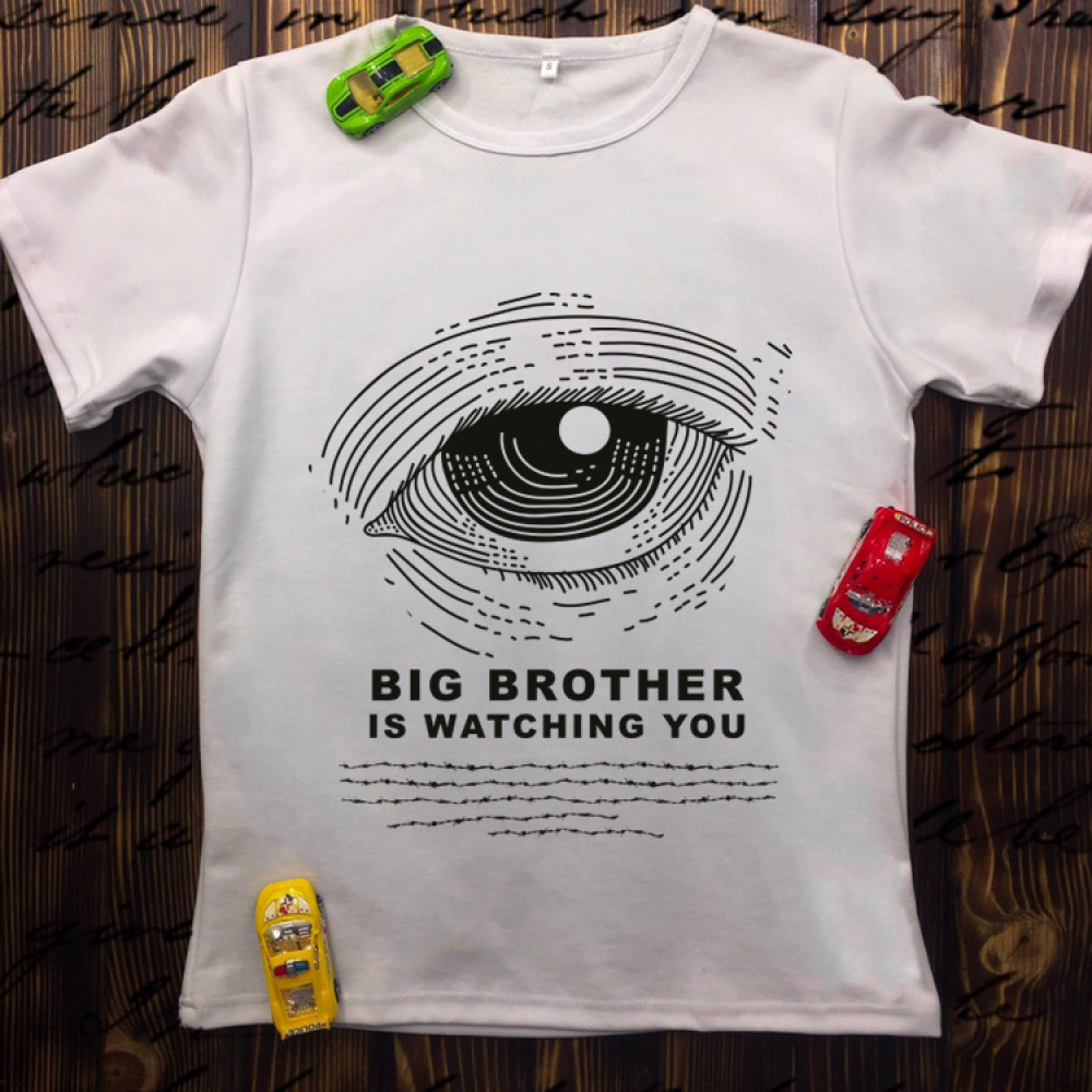 Чоловіча футболка з принтом - Big brother is watching you