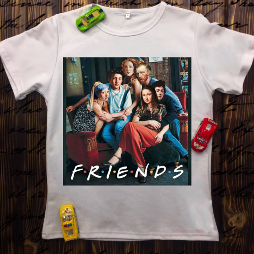 Чоловіча футболка з принтом - Мона Ліза і Friends