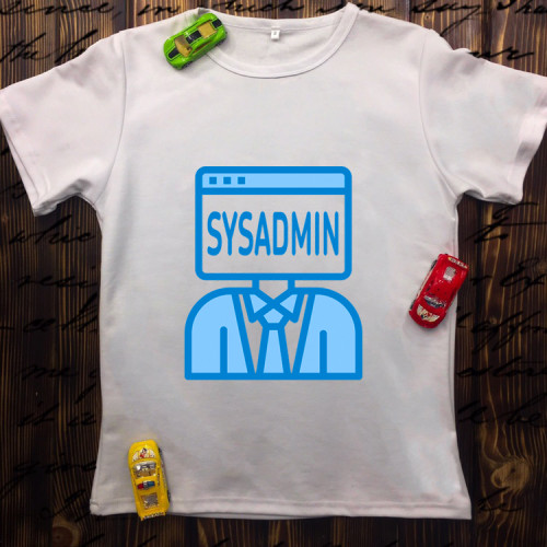 Чоловіча футболка з принтом - Sysadmin