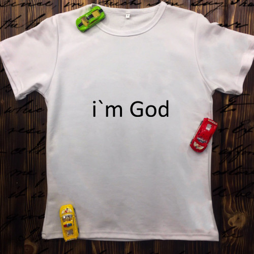 Чоловіча футболка з принтом - i`m God