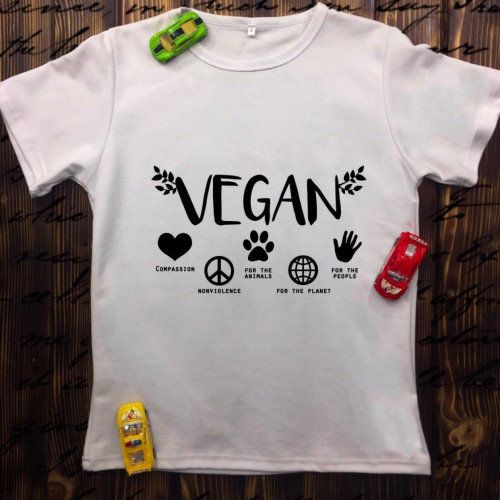 Чоловіча футболка з принтом - Vegan loading
