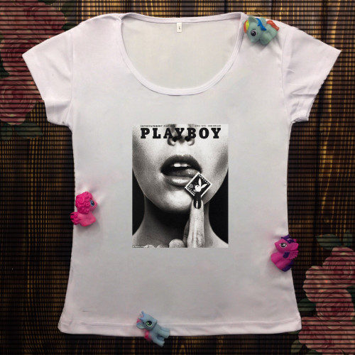 Жіноча футболка з принтом - PlayBoy