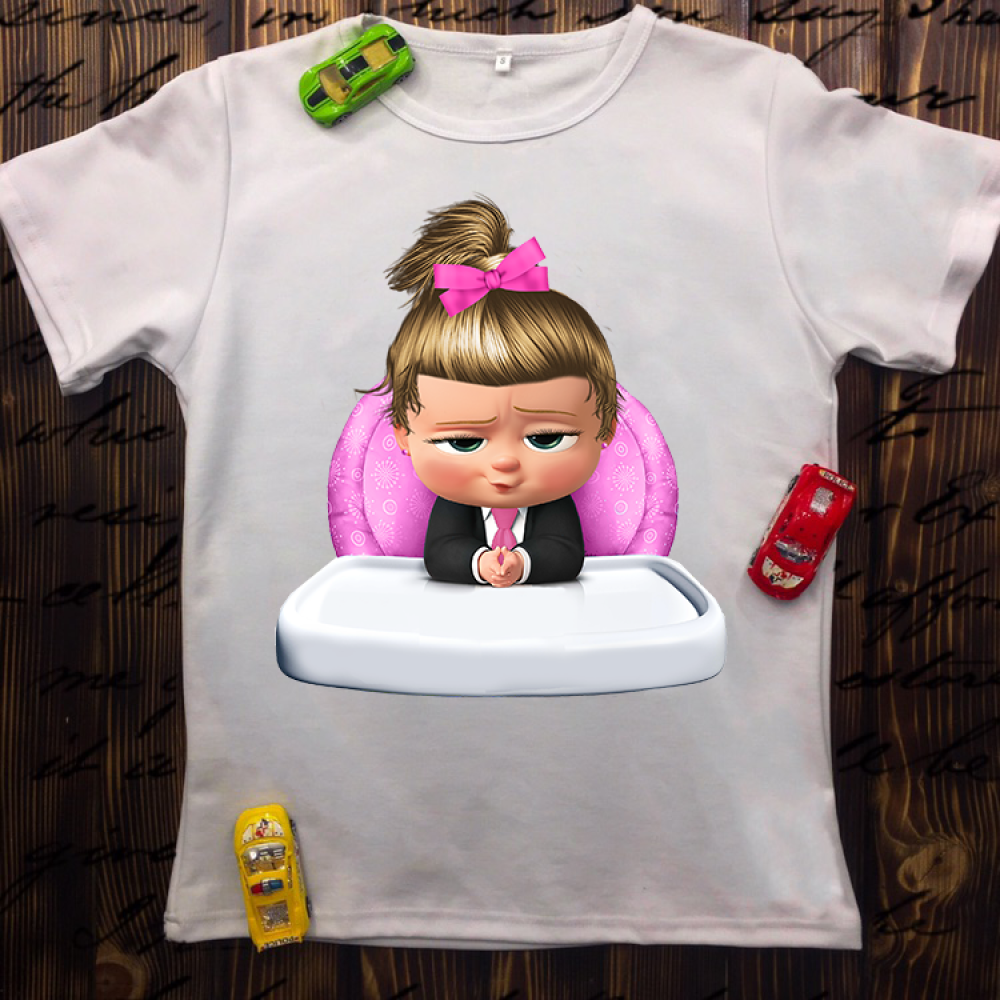 Дитяча футболка з принтом - Boss baby girl 02