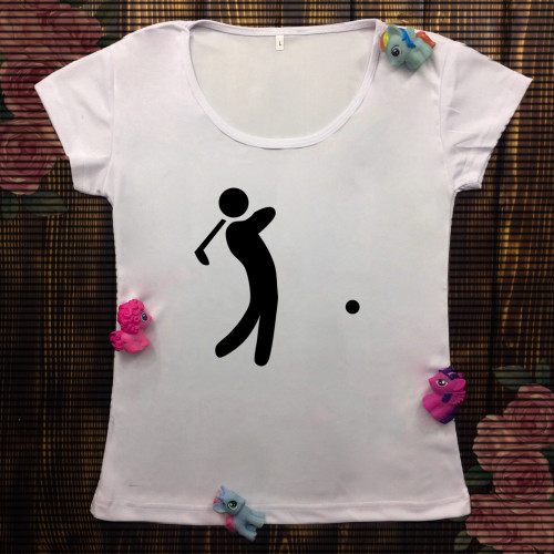 Жіноча футболка з принтом - Гольф