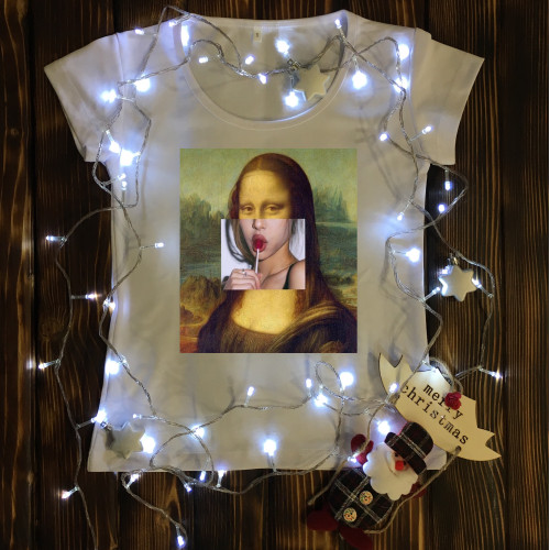 Жіноча футболка з принтом - Мона Ліза