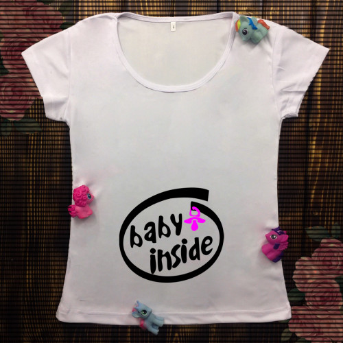 Жіноча футболка з принтом - Baby inside