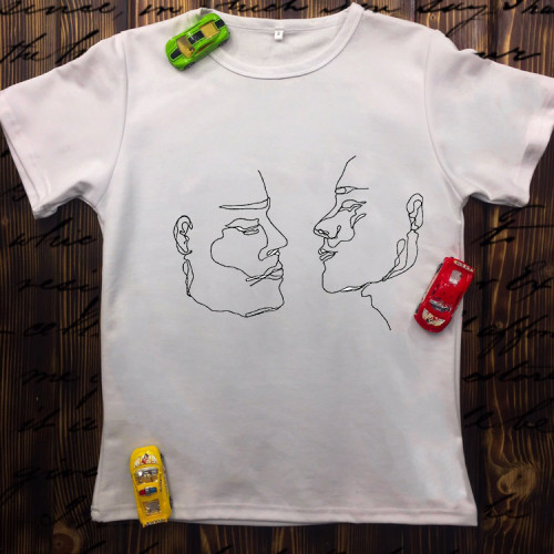 Чоловіча футболка з принтом - Line art