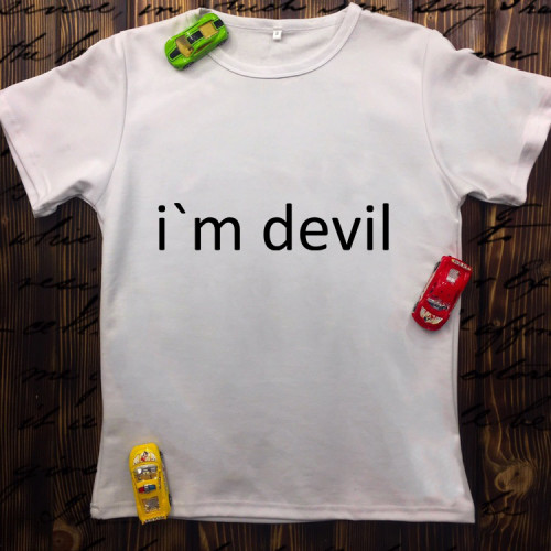 Чоловіча футболка з принтом - I`m devil